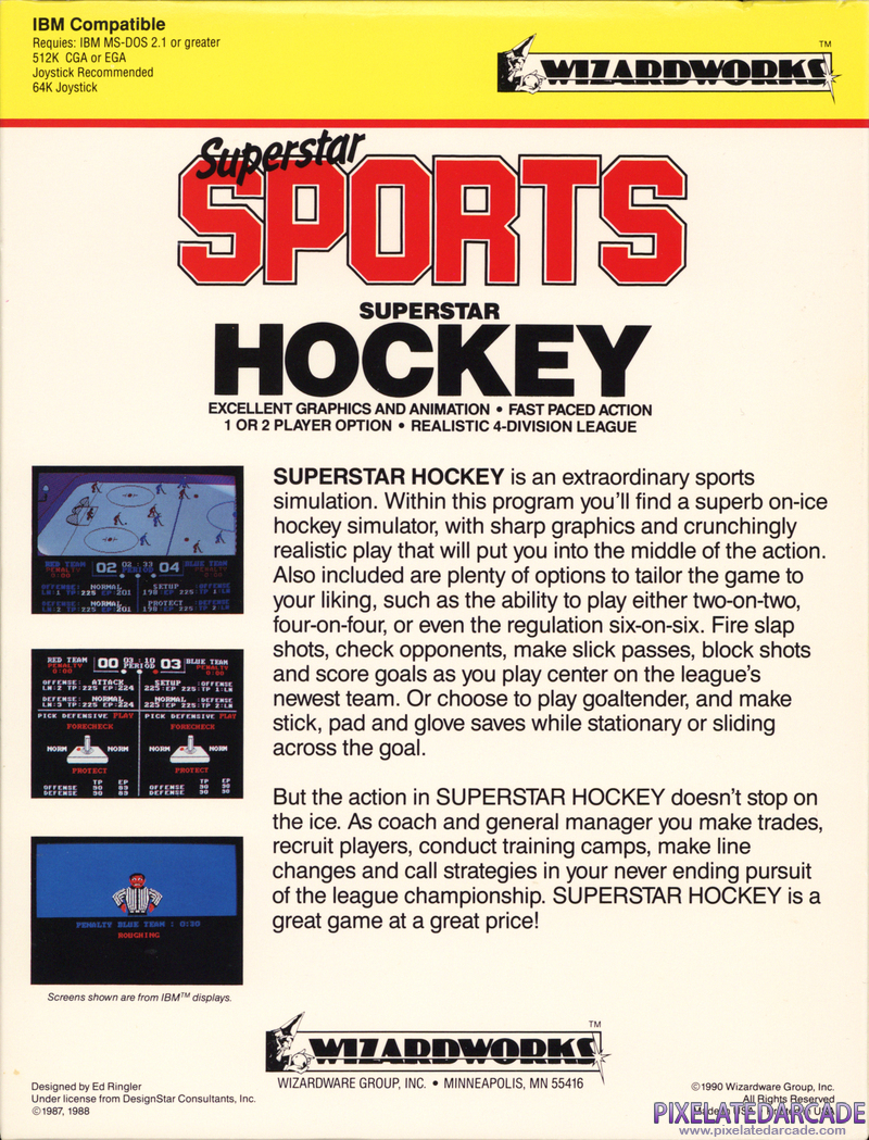 Superstar Ice Hockey Cover Art: 