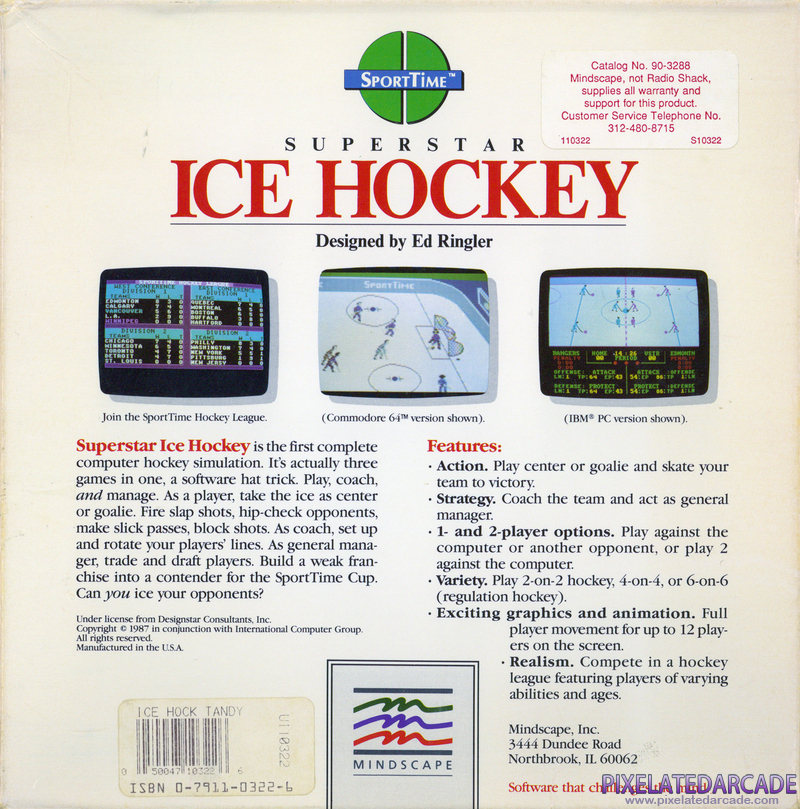 Superstar Ice Hockey Cover Art: 