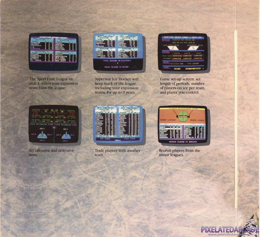 Superstar Ice Hockey Cover Art: Left Side