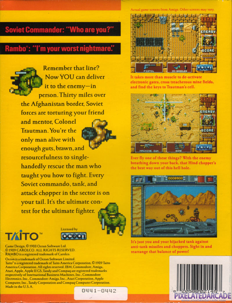 Rambo III Cover Art: Rambo III Cover Art: