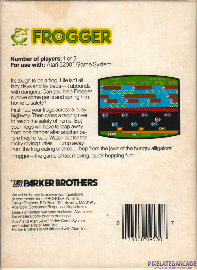 Frogger Cover Art: Frogger Cover Art: