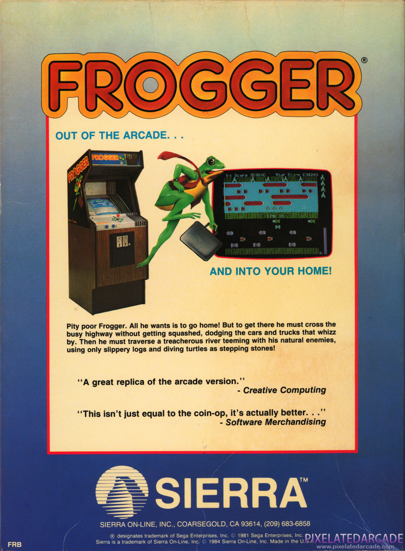 Frogger Cover Art: Frogger Cover Art: