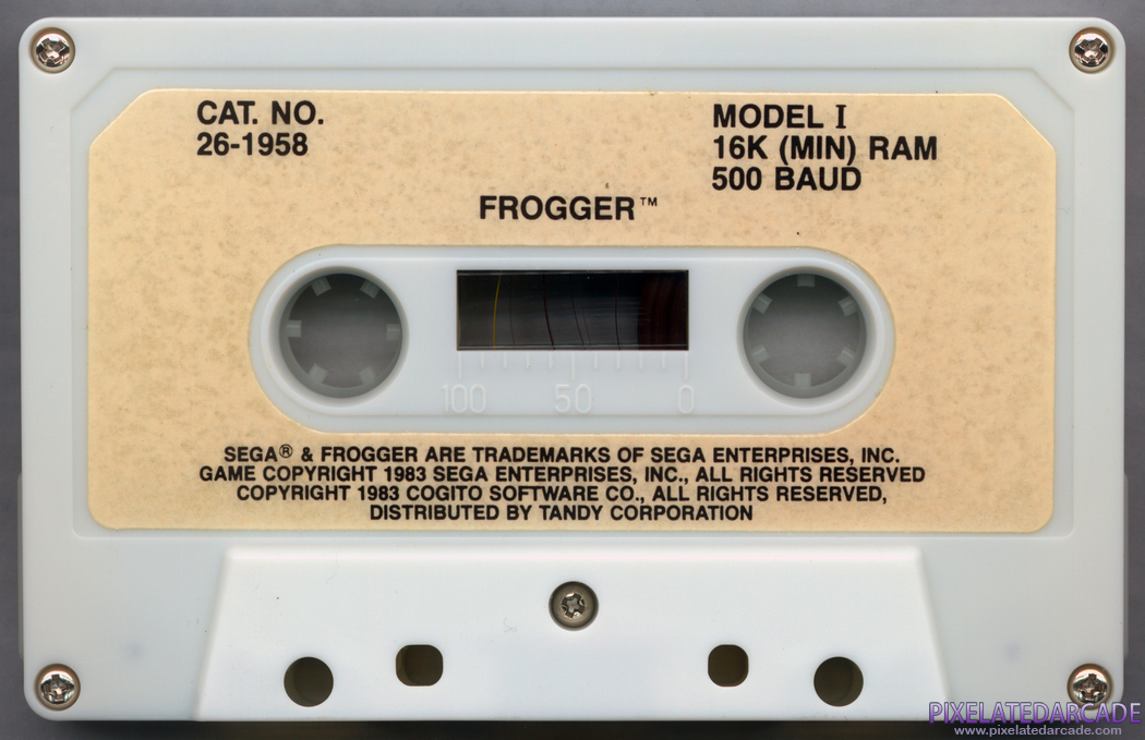 Frogger Cover Art: Model I side Frogger Cover Art: Model I side