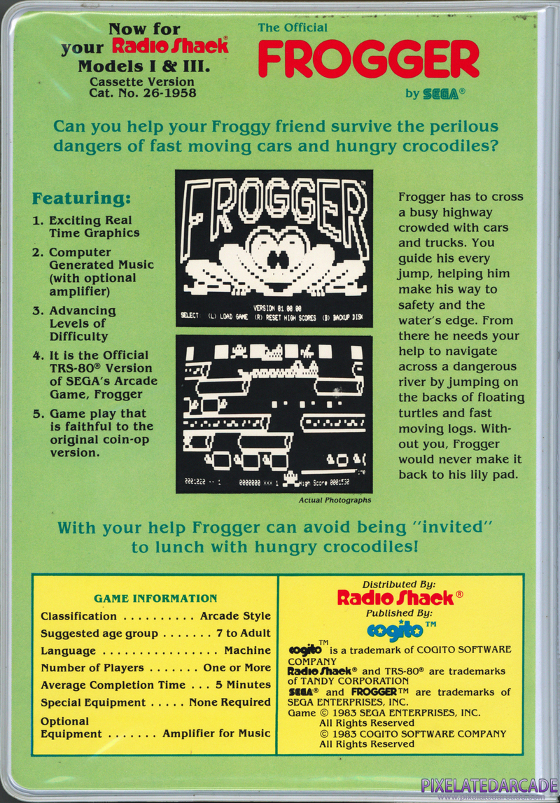 Frogger Cover Art: Frogger Cover Art: