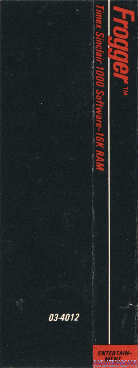 Frogger Cover Art: Spine and Back Frogger Cover Art: Spine and Back