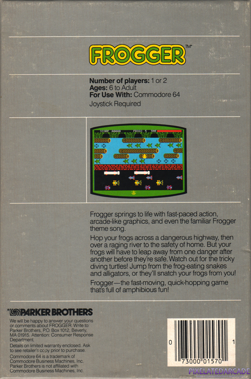 Frogger Cover Art: Frogger Cover Art: