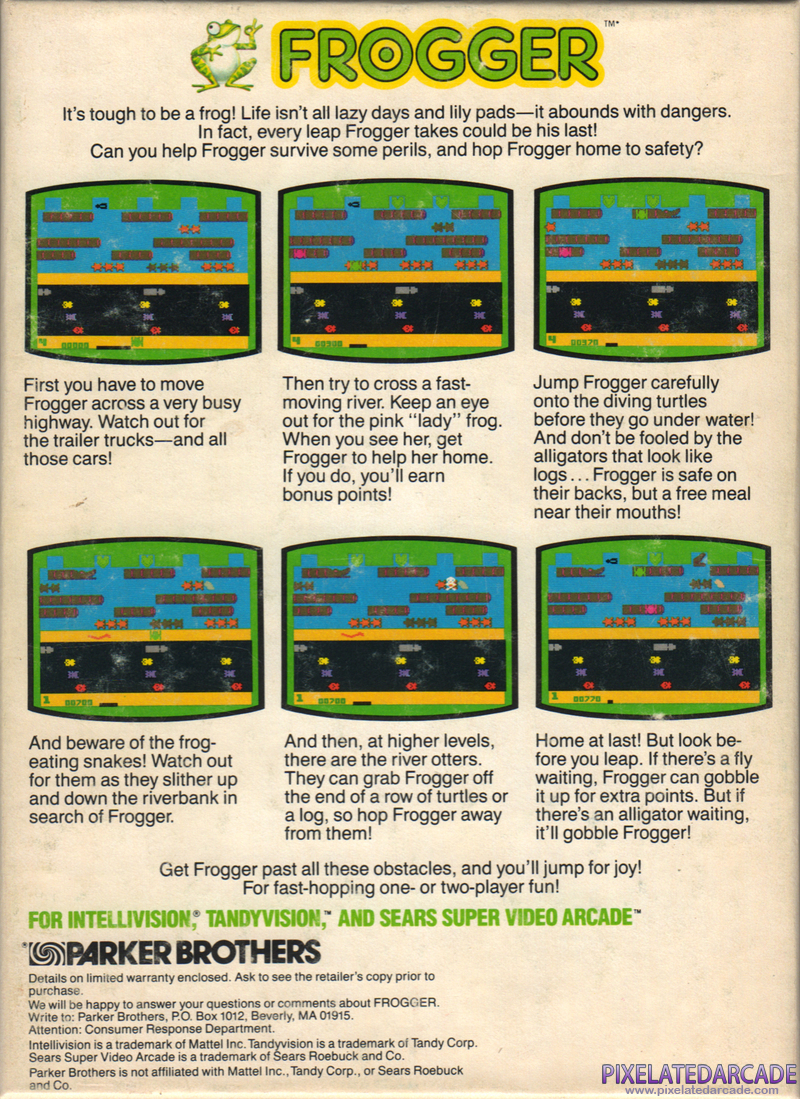 Frogger Cover Art: Frogger Cover Art: