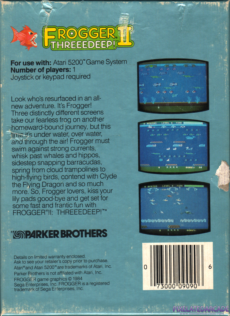 Frogger II: ThreeeDeep! Cover Art: 
