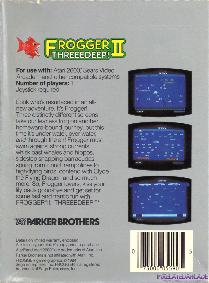 Frogger II: ThreeeDeep! Cover Art: 