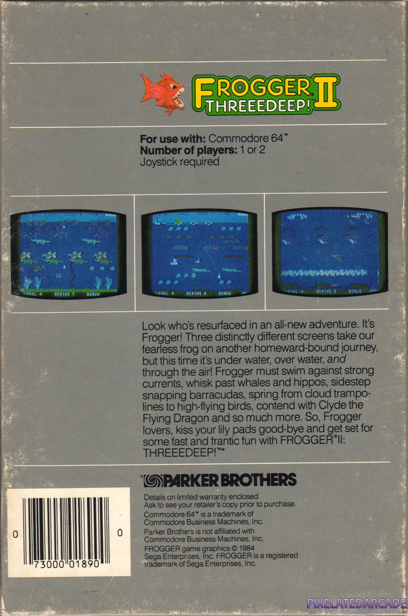 Frogger II: ThreeeDeep! Cover Art: Frogger II: ThreeeDeep! Cover Art: