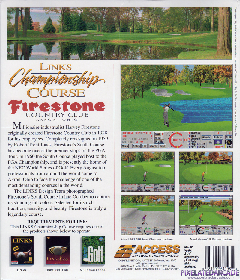 Links: Championship Course - Firestone Country Club Cover Art: 