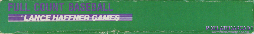 Full Count Baseball Cover Art: Top Spine Full Count Baseball Cover Art: Top Spine