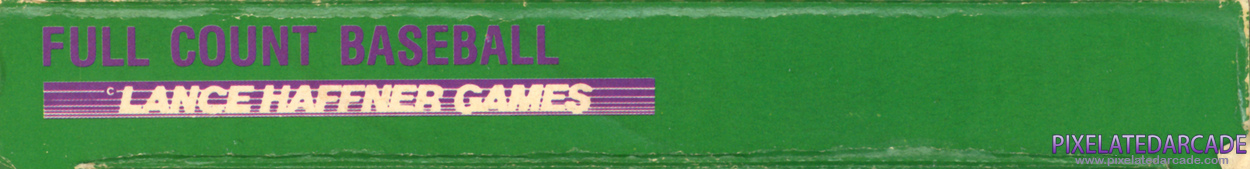 Full Count Baseball Cover Art: Top Spine Full Count Baseball Cover Art: Top Spine