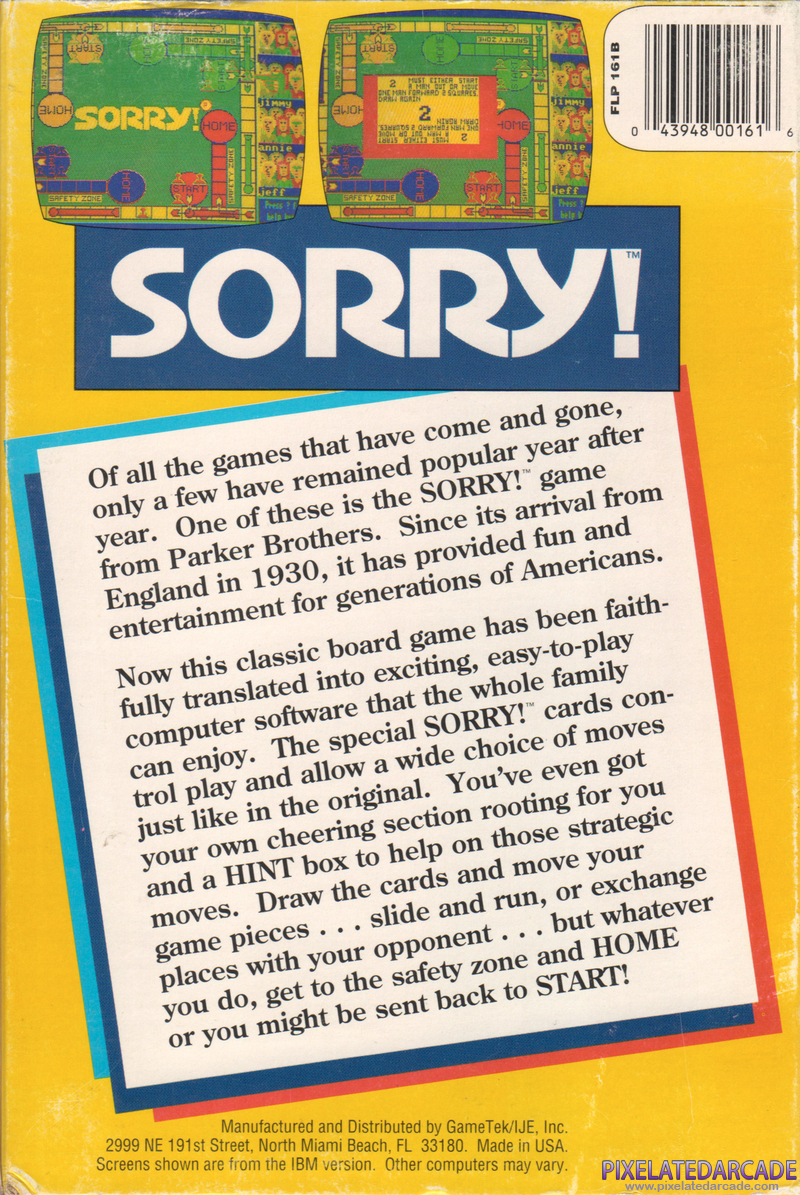 Sorry! Cover Art: Sorry! Cover Art: