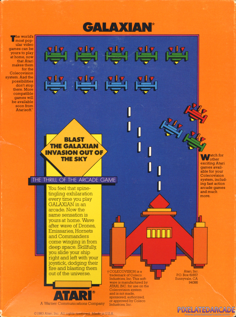 Galaxian Cover Art: Galaxian Cover Art: