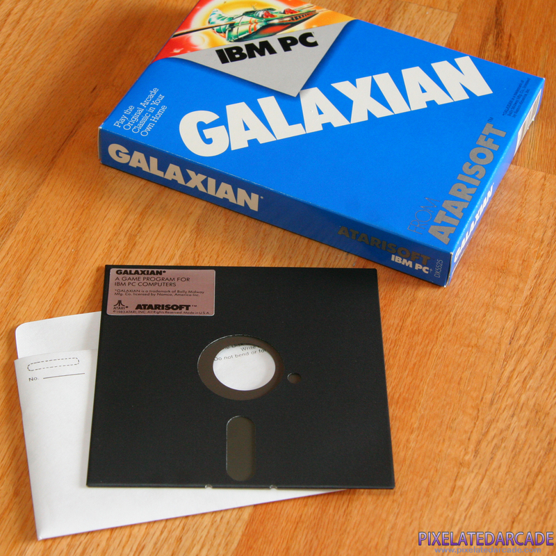 Galaxian Cover Art: Game disk and box Galaxian Cover Art: Game disk and box