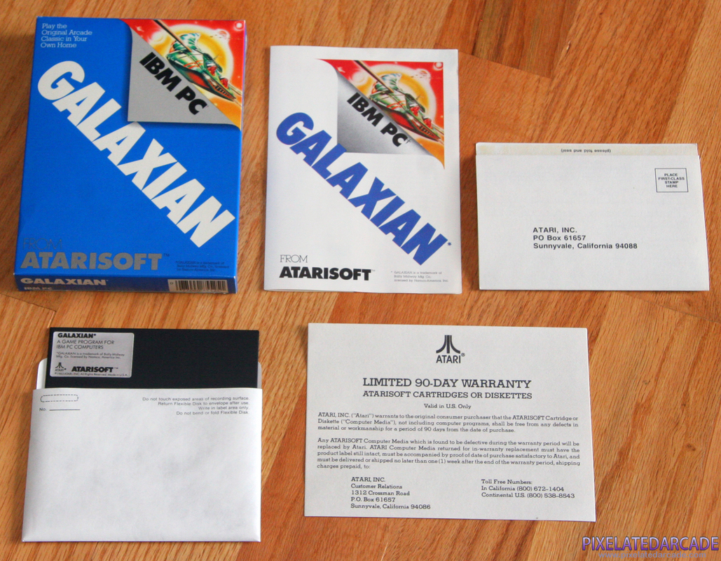 Galaxian Cover Art: Box and contents Galaxian Cover Art: Box and contents