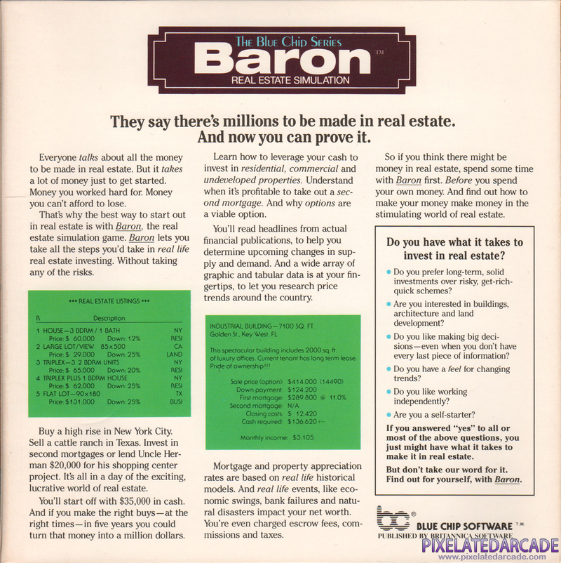 Baron: The Real Estate Simulation Cover Art: 