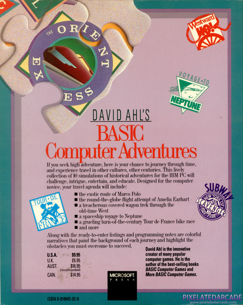 David Ahl's Basic Computer Adventures Cover Art: 