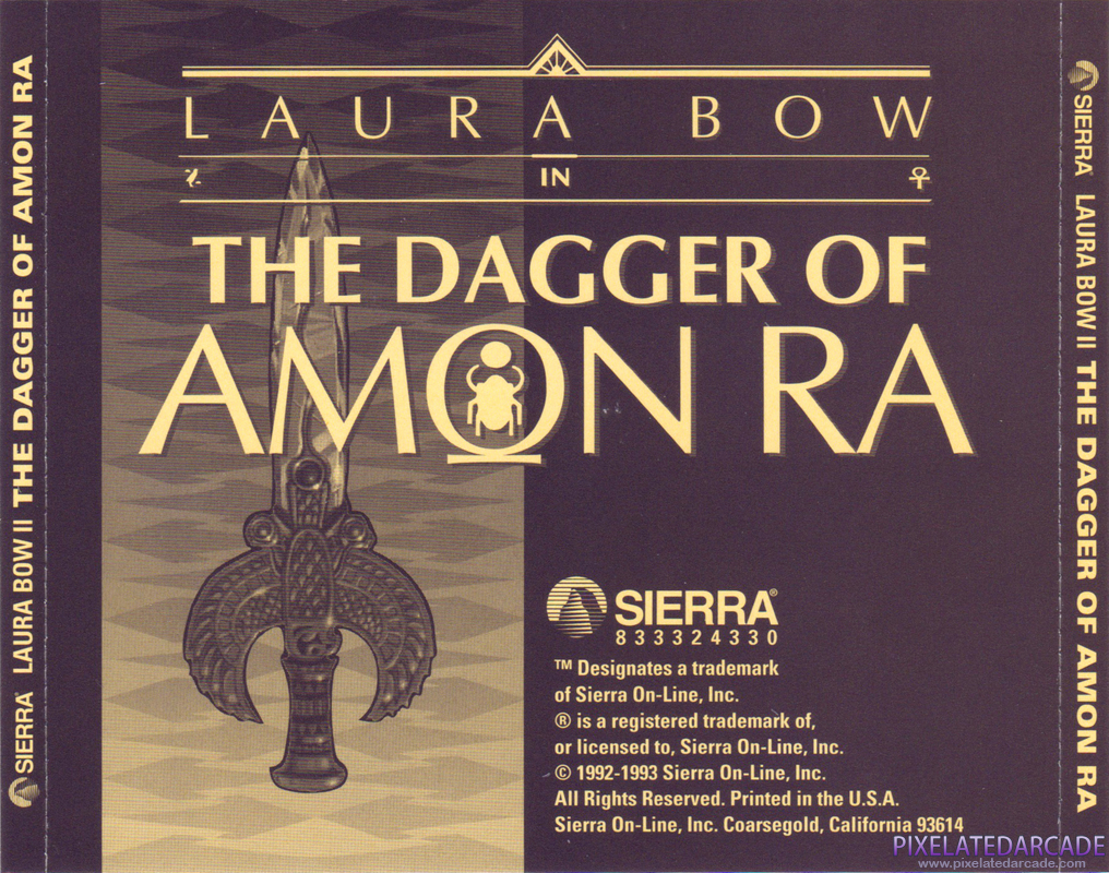 Dagger of Amon Ra, The Cover Art: Jewel Case - Back Dagger of Amon Ra, The Cover Art: Jewel Case - Back