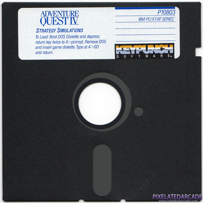 Adventure Quest IV Cover Art: IBM disk 2 of 2