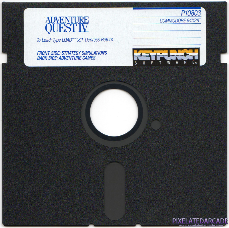 Adventure Quest IV Cover Art: Commodore 64 disk Adventure Quest IV Cover Art: Commodore 64 disk