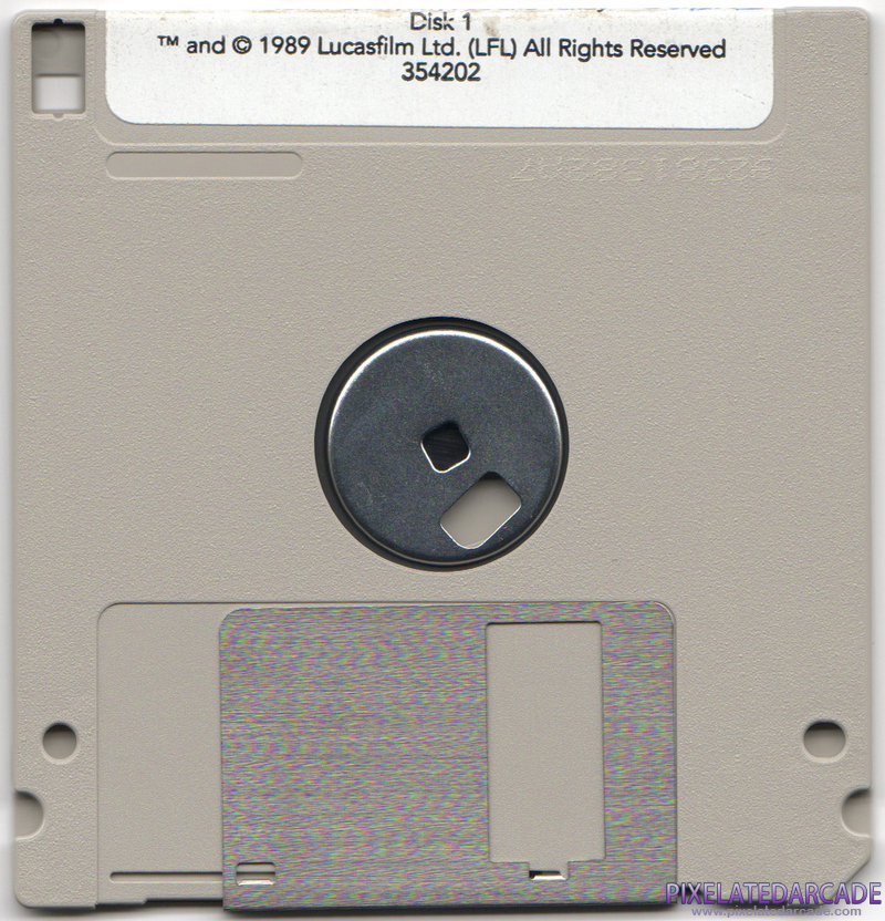 Indiana Jones and The Last Crusade: The Graphic Adventure Cover Art: Disk 1 of 3 - Back