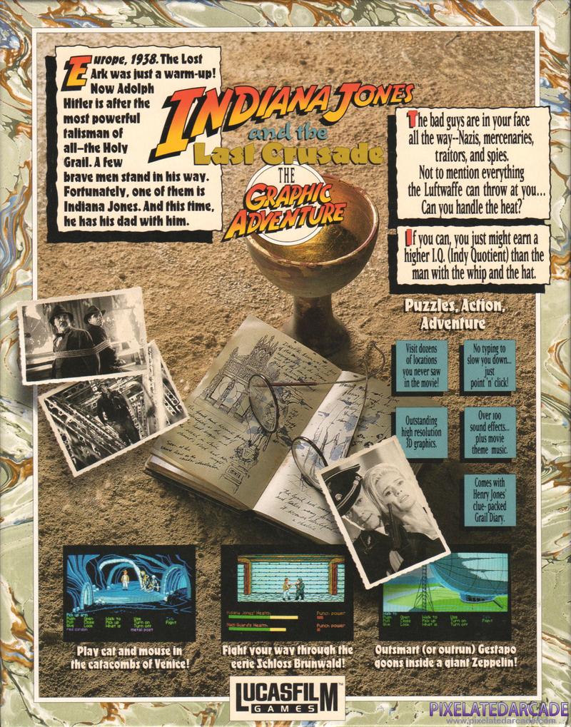 Indiana Jones and The Last Crusade: The Graphic Adventure Cover Art: 