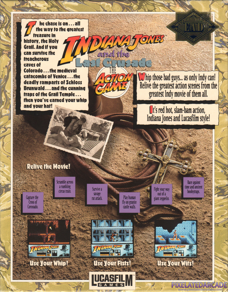 Indiana Jones and the Last Crusade: The Action Game Cover Art: Indiana Jones and the Last Crusade: The Action Game Cover Art: