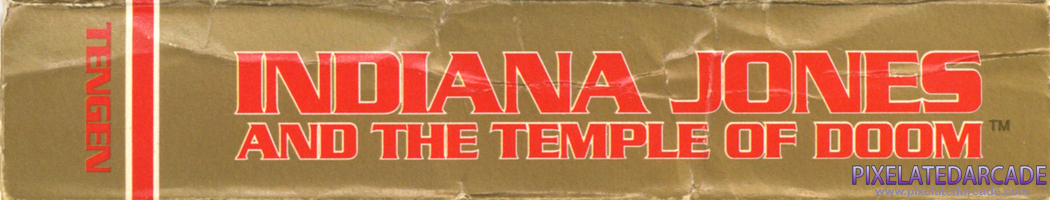 Indiana Jones and the Temple of Doom Cover Art: Top Spine