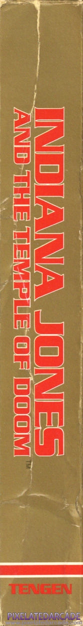 Indiana Jones and the Temple of Doom Cover Art: Left Spine