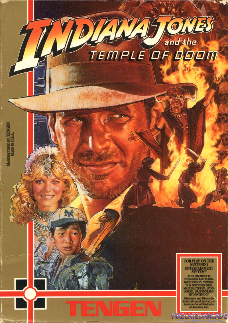 Indiana Jones and the Temple of Doom Cover Art: 
