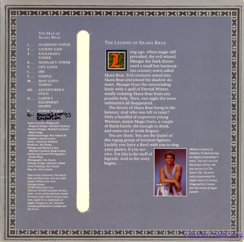 Tales of the Unknown: Volume I - The Bard's Tale Cover Art: Right Side
