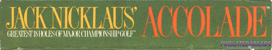 Jack Nicklaus' Greatest 18 Holes of Major Championship Golf Cover Art: Bottom Spine Jack Nicklaus' Greatest 18 Holes of Major Championship Golf Cover Art: Bottom Spine