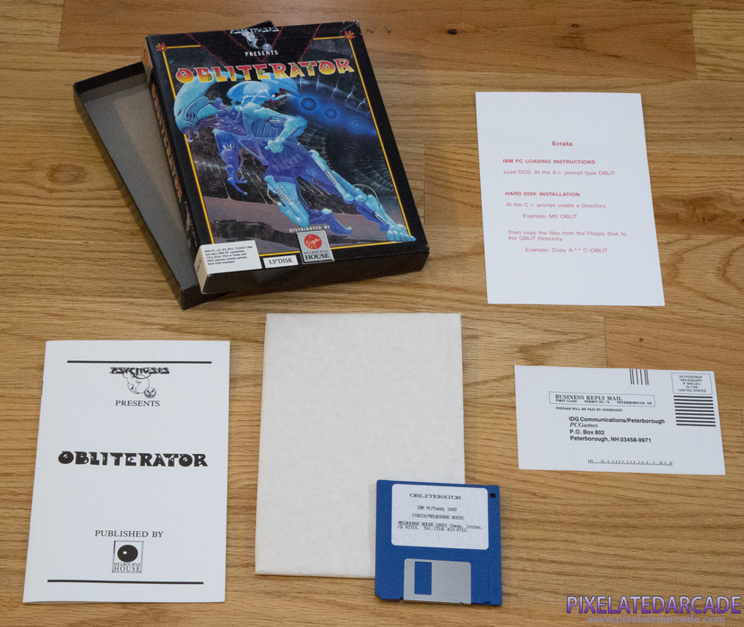 Obliterator Cover Art: Box and contents Obliterator Cover Art: Box and contents