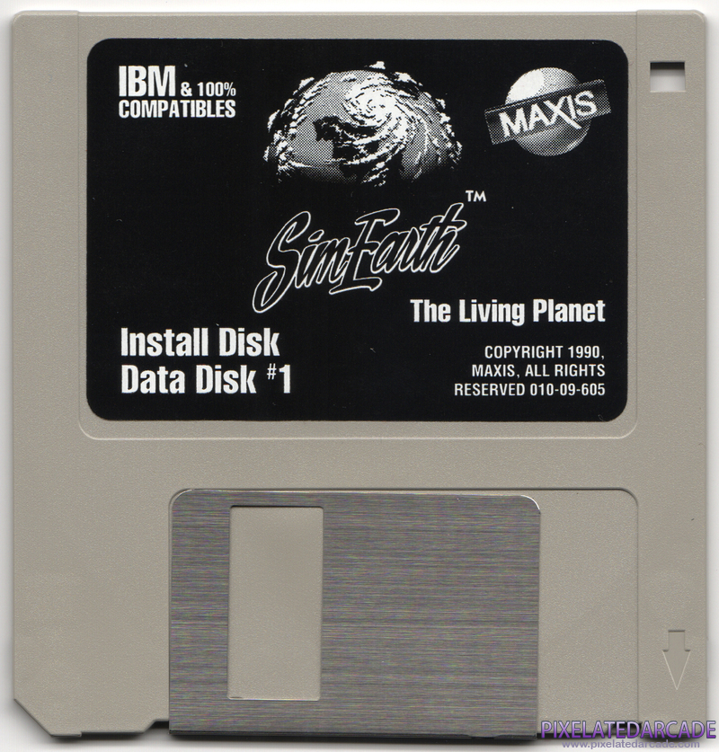 SimEarth: The Living Planet Cover Art: Disk 1 of 2 - Front
