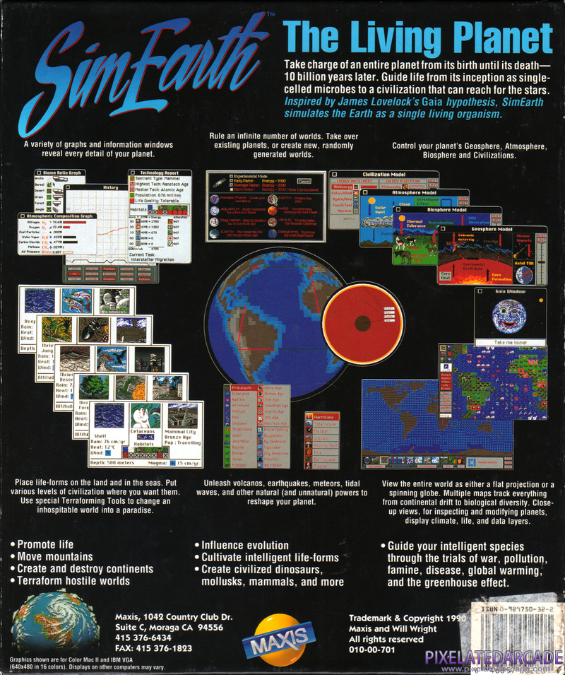 SimEarth: The Living Planet Cover Art: SimEarth: The Living Planet Cover Art: