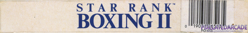 Star Rank Boxing II Cover Art: Bottom Spine Star Rank Boxing II Cover Art: Bottom Spine