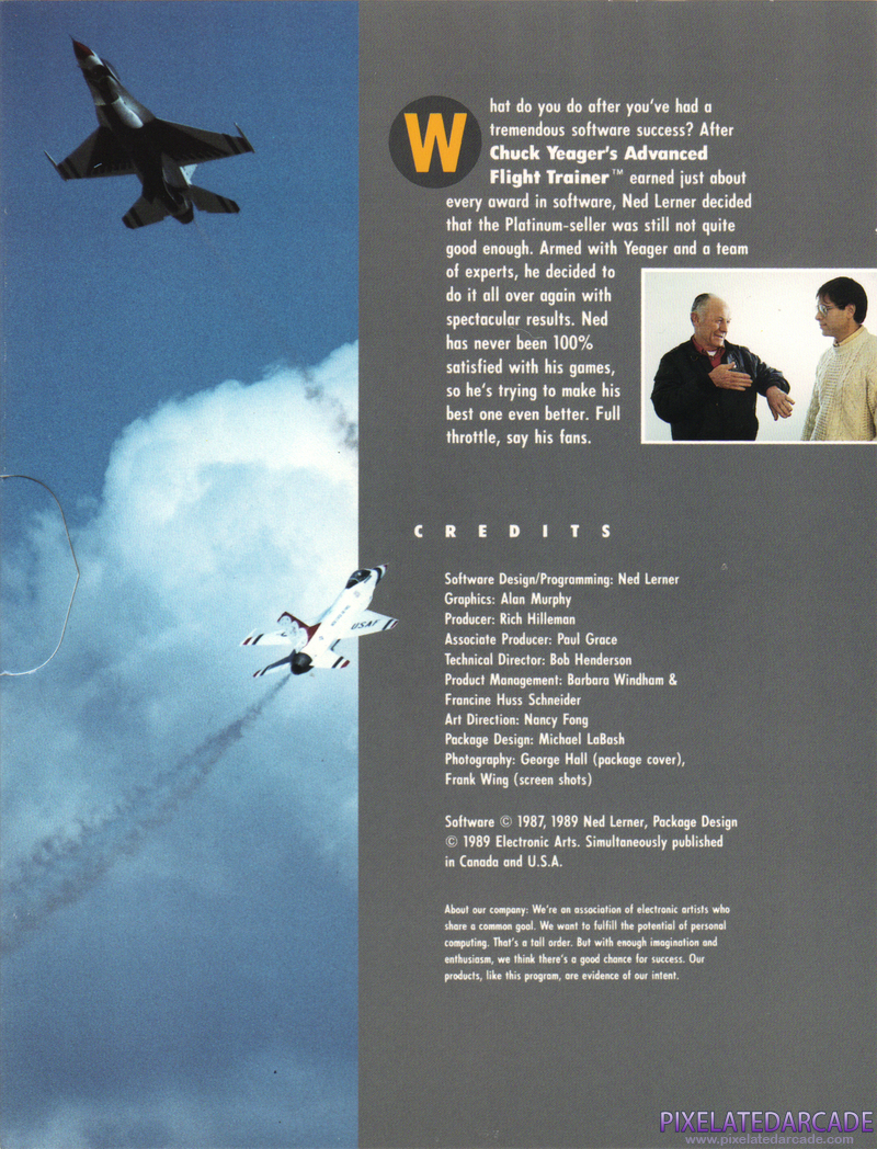 Chuck Yeager's Advanced Flight Trainer 2.0 Cover Art: Left Side Chuck Yeager's Advanced Flight Trainer 2.0 Cover Art: Left Side
