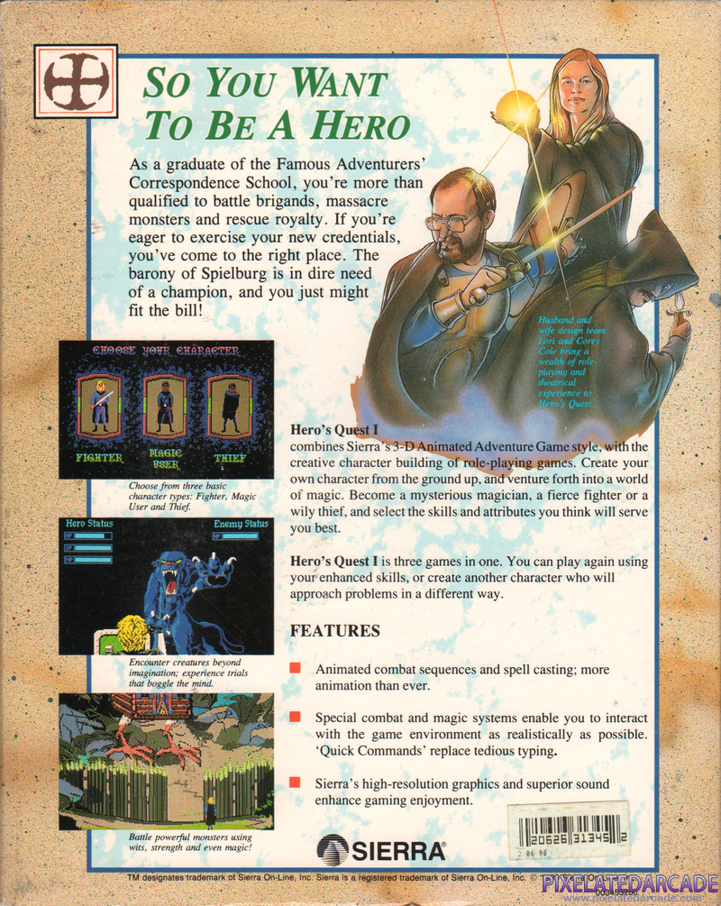 Hero's Quest: So You Want To Be A Hero Cover Art: Hero's Quest: So You Want To Be A Hero Cover Art: