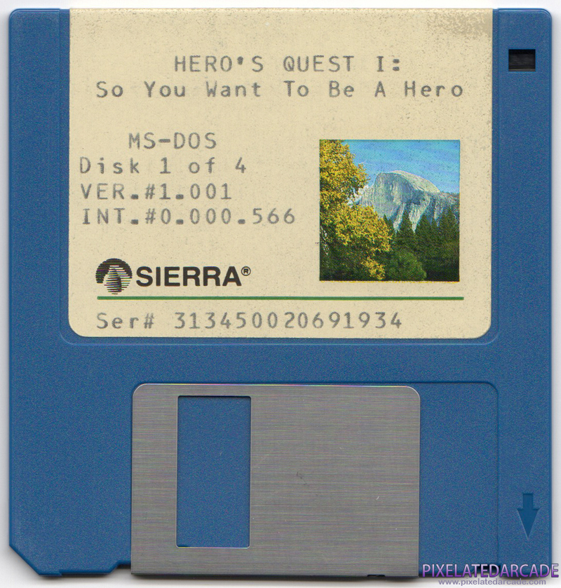 Hero's Quest: So You Want To Be A Hero Cover Art: Disk 1 of 4 - Front