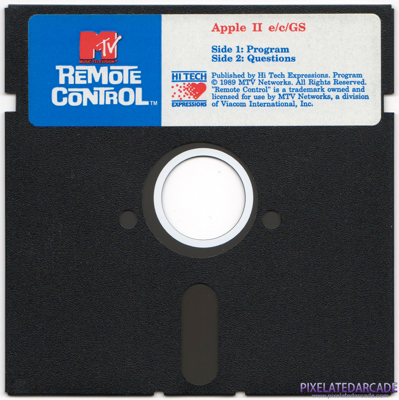 Remote Control Cover Art: Apple II disk
