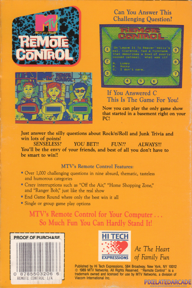 Remote Control Cover Art: 