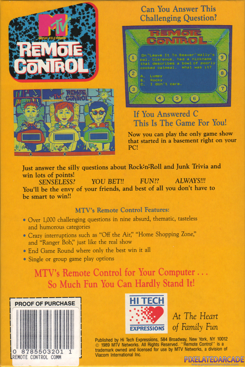 Remote Control Cover Art: 