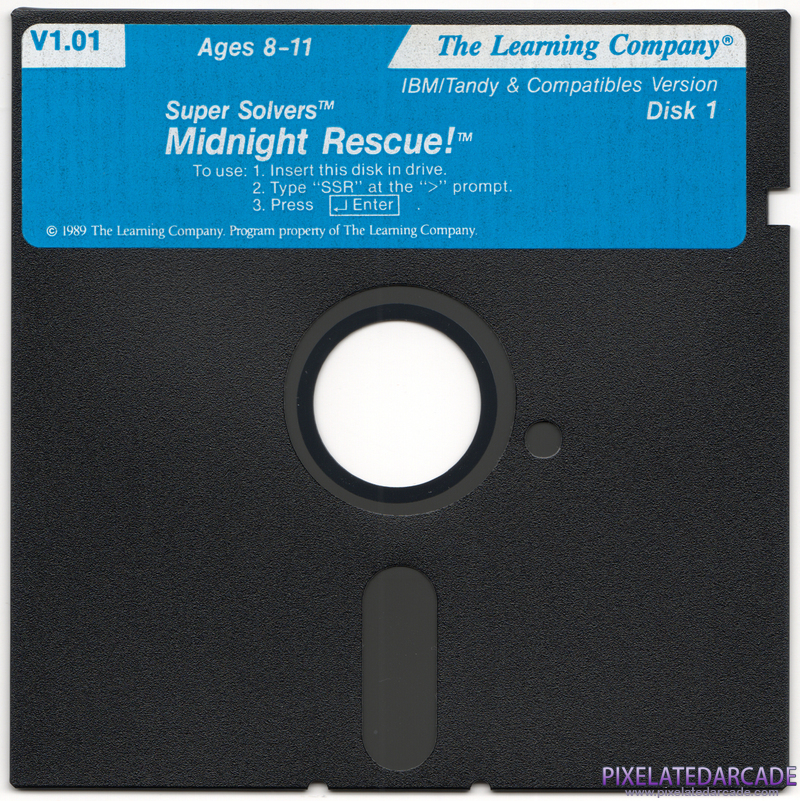 Super Solvers: Midnight Rescue! Cover Art: Disk 1 of 2 Super Solvers: Midnight Rescue! Cover Art: Disk 1 of 2