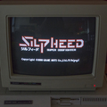 Silpheed title screen on Tandy 1000 computer