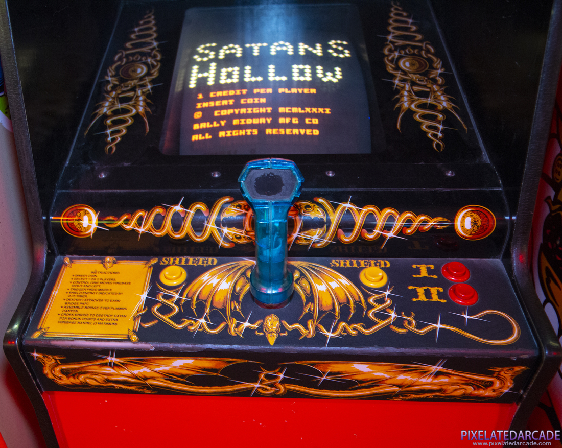 Satan's Hollow Photo: Satan's Hollow upright arcade cabinet - Controls