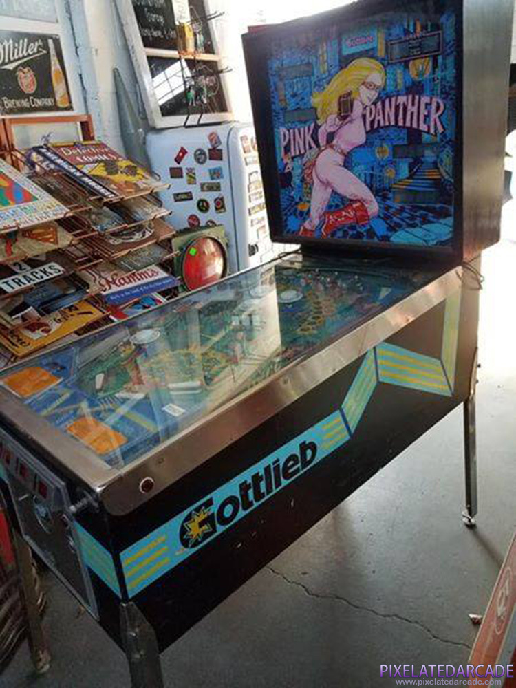 Pink Panther Photo: Pink Panther pinball cabinet