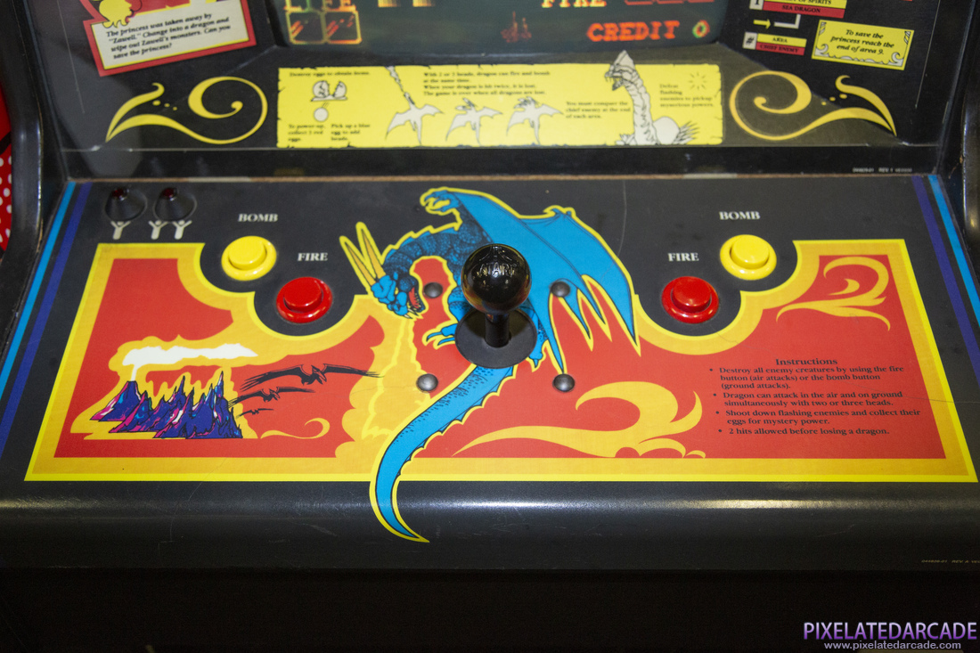 Dragon Spirit Photo: Dragon Spirit arcade cabinet - Controls