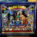 Alien Poker pinball cabinet - Backglass